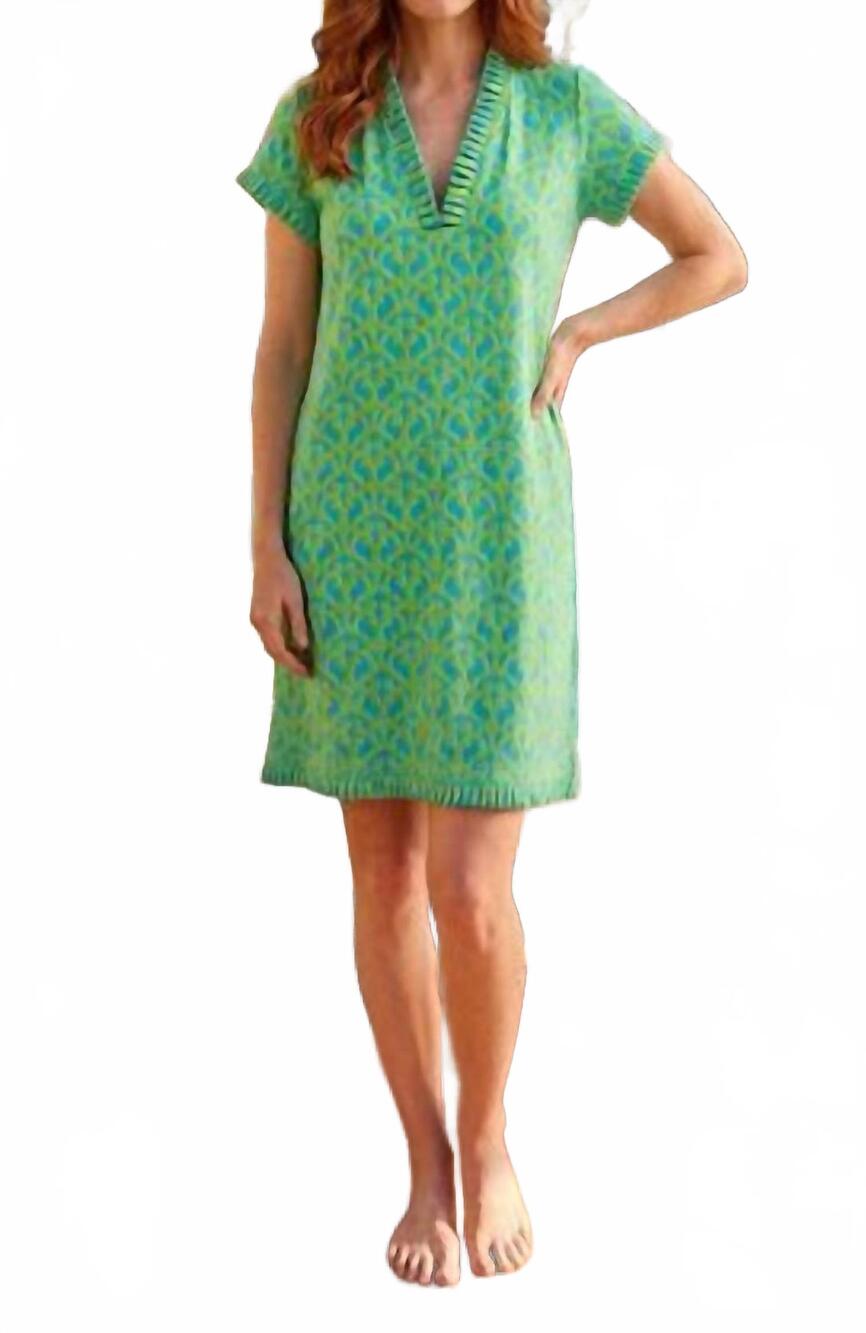 NEW TABI women's v-neckline dress in seafoam